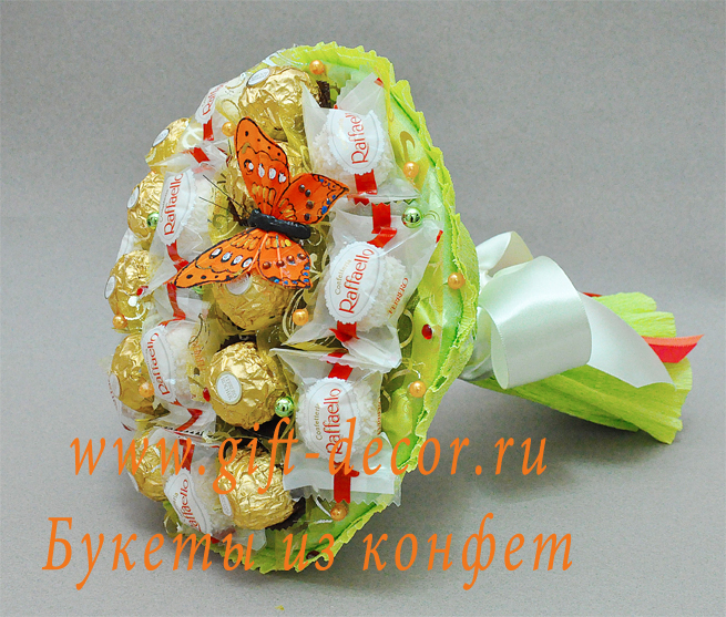 Как украсить подарок из конфет своими руками Как украсить подарок из конфет своими руками