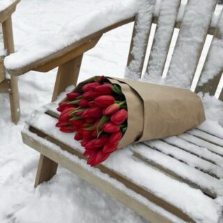 Букет из 50 красных тюльпанов — страсть и роскошь | Gift-Decor