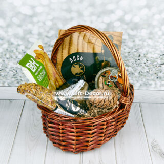 Корзина с дичью «Охотничий трофей» | Паштет из медведя, косуля, лось | Gift-Decor