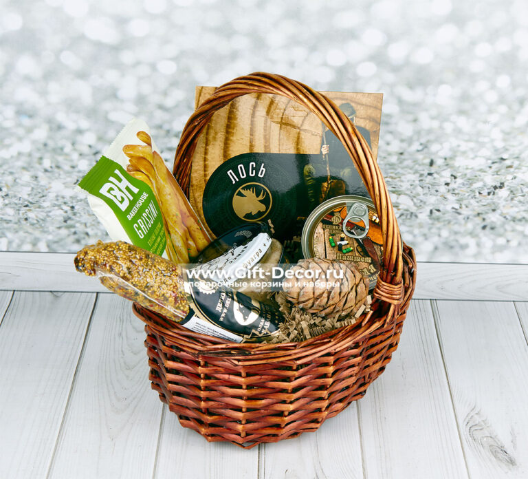 Корзина с дичью «Охотничий трофей» | Паштет из медведя, косуля, лось | Gift-Decor