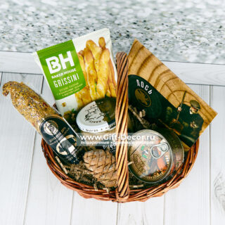 Корзина с дичью «Охотничий трофей» | Паштет из медведя, косуля, лось | Gift-Decor