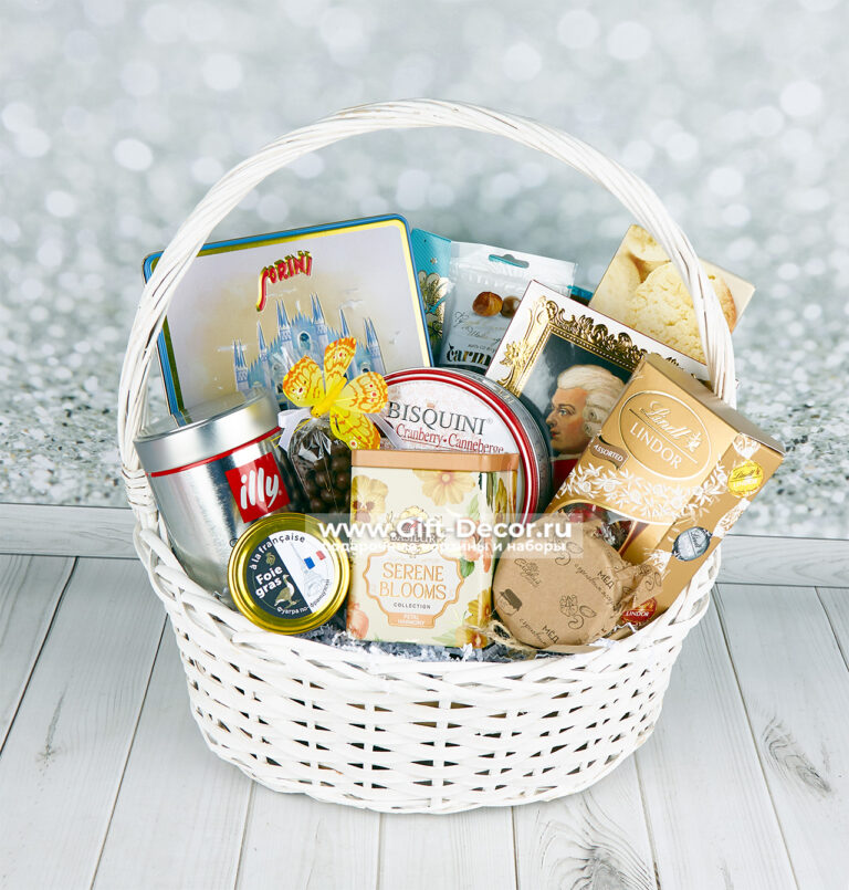 VIP подарочная корзина на 8 марта купить | Эксклюзивный набор Sorini Milano, Reber Mozart, кофе Illy и фуагра | Gift-Decor.ru VIP подарочная корзина на 8 марта купить | Эксклюзивный набор Sorini Milano, Reber Mozart, кофе Illy и фуагра | Gift-Decor.ru