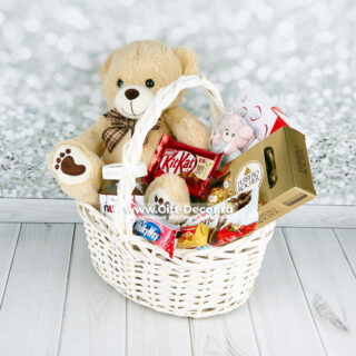 Сладкая корзина «Медвежья нежность»