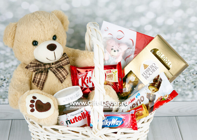 Сладкая корзина «Медвежья нежность»