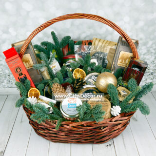 Подарочная корзина премиум "Царская трапеза" с дичью, красной икрой и осетром | Новогодний подарок 2026 | Гифт-Декор