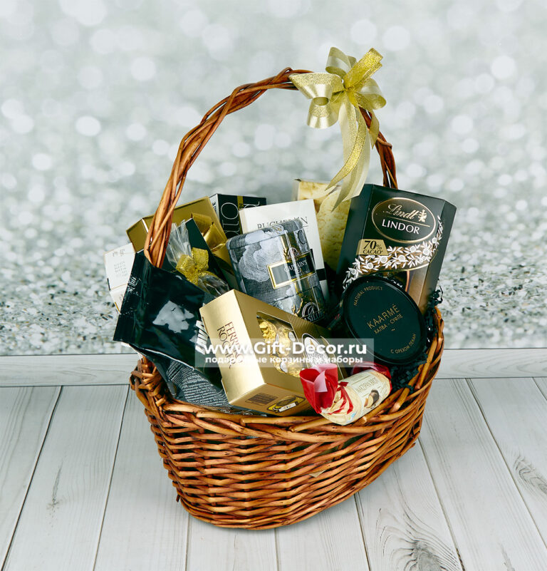 Мужская корзина сладостей с кофе и чаем «Джентльмен» Мужская корзина сладостей с кофе и чаем «Джентльмен»