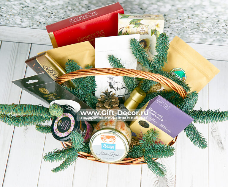 Корзина «Российские угодья» — Аутентичный подарок с дарами природы Корзина «Российские угодья» — Аутентичный подарок с дарами природы