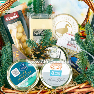 Гастрономическая корзина «Малевич» с крабом и икрой | Подарочный набор для гурманов | gift-decor.ru Гастрономическая корзина «Малевич» с крабом и икрой | Подарочный набор для гурманов | gift-decor.ru