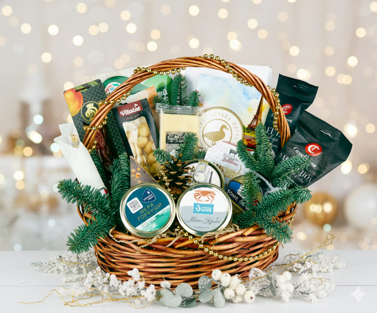 Гастрономическая корзина «Малевич» с крабом и икрой | Подарочный набор для гурманов | gift-decor.ru Гастрономическая корзина «Малевич» с крабом и икрой | Подарочный набор для гурманов | gift-decor.ru