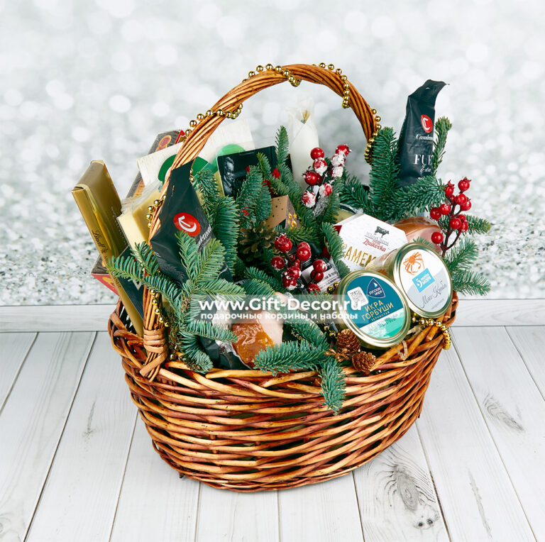 Гастрономическая корзина «Рублёв» с икрой и колбасами | Подарочный набор премиум-класса | gift-decor.ru Гастрономическая корзина «Рублёв» с икрой и колбасами | Подарочный набор премиум-класса | gift-decor.ru