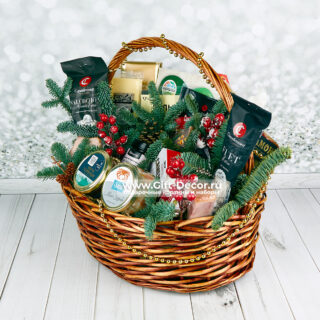 Гастрономическая корзина «Рублёв» с икрой и колбасами | Подарочный набор премиум-класса | gift-decor.ru Гастрономическая корзина «Рублёв» с икрой и колбасами | Подарочный набор премиум-класса | gift-decor.ru