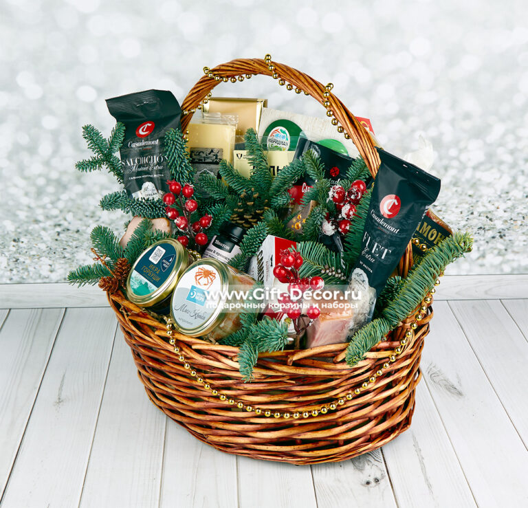 Гастрономическая корзина «Рублёв» с икрой и колбасами | Подарочный набор премиум-класса | gift-decor.ru Гастрономическая корзина «Рублёв» с икрой и колбасами | Подарочный набор премиум-класса | gift-decor.ru