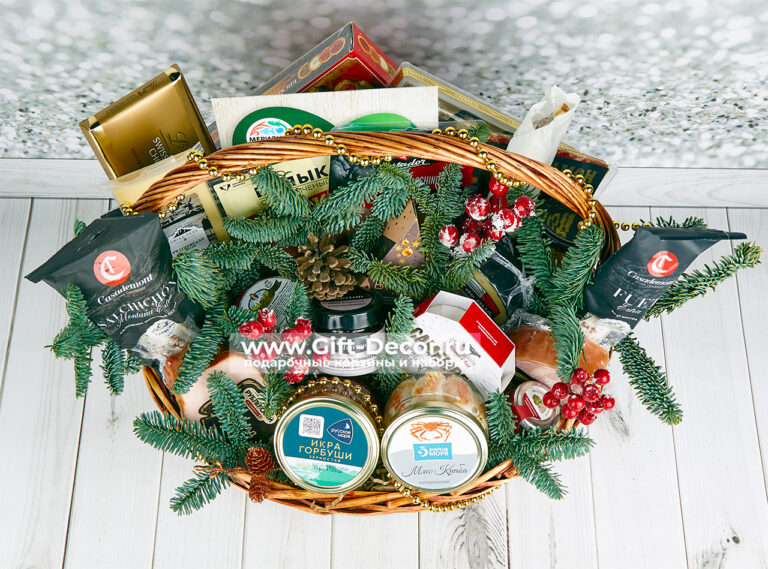 Гастрономическая корзина «Рублёв» с икрой и колбасами | Подарочный набор премиум-класса | gift-decor.ru Гастрономическая корзина «Рублёв» с икрой и колбасами | Подарочный набор премиум-класса | gift-decor.ru