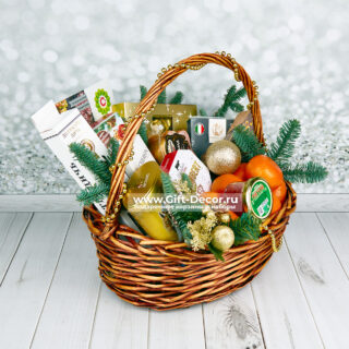 Гастрономическая корзина «Ёлки-Иголки» | Подарок на Новый год с деликатесами Гастрономическая корзина «Ёлки-Иголки» | Подарок на Новый год с деликатесами
