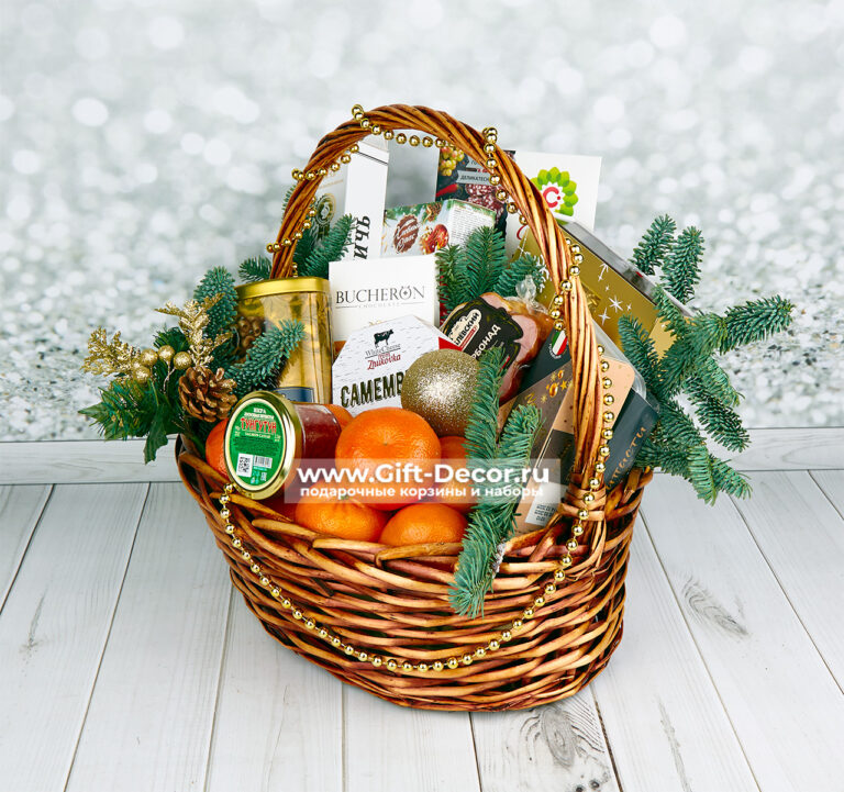 Гастрономическая корзина «Ёлки-Иголки» | Подарок на Новый год с деликатесами Гастрономическая корзина «Ёлки-Иголки» | Подарок на Новый год с деликатесами