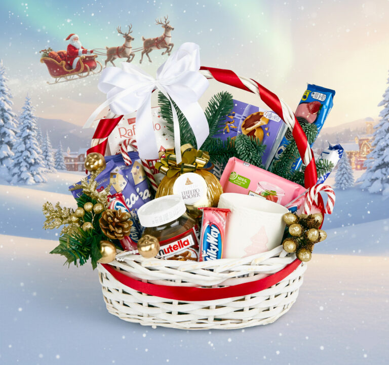 Подарочная корзина «Сластёна» – Сладкое новогоднее настроение в каждой детали!