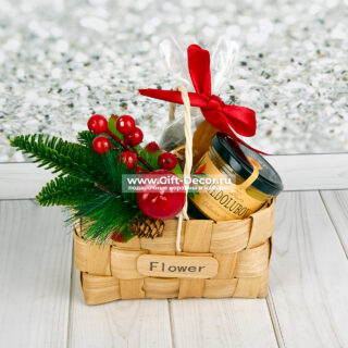 Мини корзина «Хорошему человеку» – Душевный подарок на Новый год