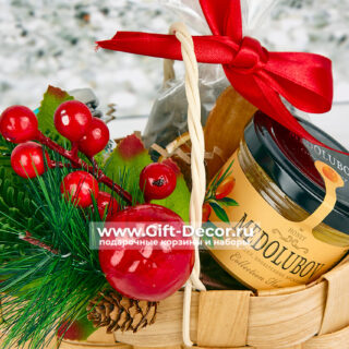 Мини корзина «Хорошему человеку» – Душевный подарок на Новый год