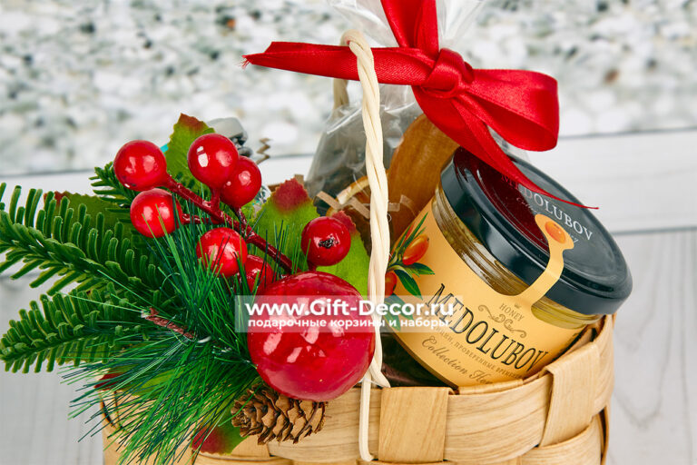 Мини корзина «Хорошему человеку» – Душевный подарок на Новый год