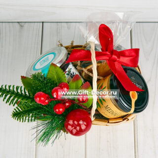 Мини корзина «Хорошему человеку» – Душевный подарок на Новый год