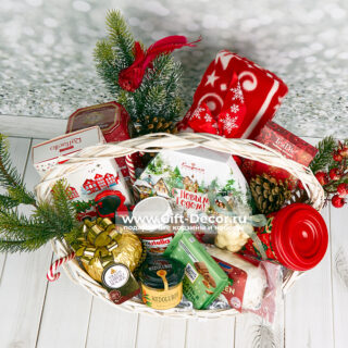 Новогодний подарок с пледом «Ferrero» – Создайте настроение уюта и сладкого наслаждения