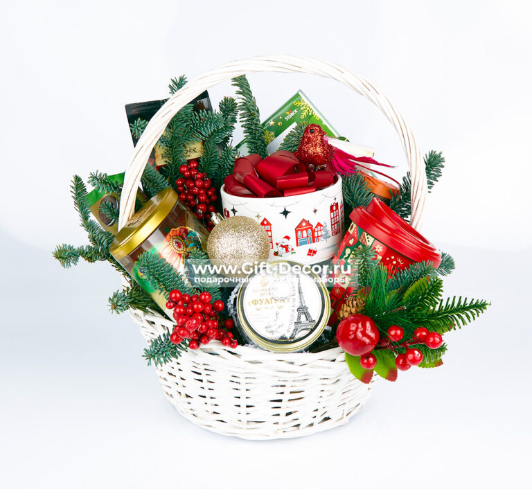 Подарочная корзина «Уютная зима» | Французский новогодний подарок с фуагрой | Доставка Подарочная корзина «Уютная зима» | Французский новогодний подарок с фуагрой | Доставка
