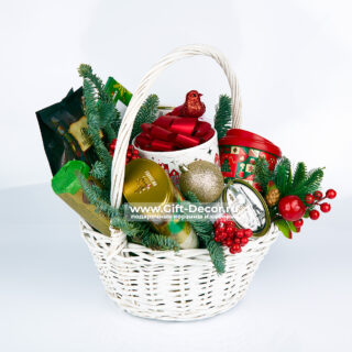 Подарочная корзина «Уютная зима» | Французский новогодний подарок с фуагрой | Доставка Подарочная корзина «Уютная зима» | Французский новогодний подарок с фуагрой | Доставка