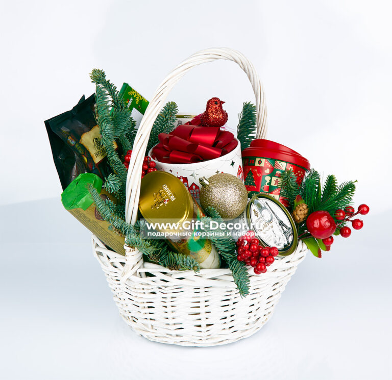 Подарочная корзина «Уютная зима» | Французский новогодний подарок с фуагрой | Доставка Подарочная корзина «Уютная зима» | Французский новогодний подарок с фуагрой | Доставка