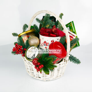 Подарочная корзина «Уютная зима» | Французский новогодний подарок с фуагрой | Доставка Подарочная корзина «Уютная зима» | Французский новогодний подарок с фуагрой | Доставка