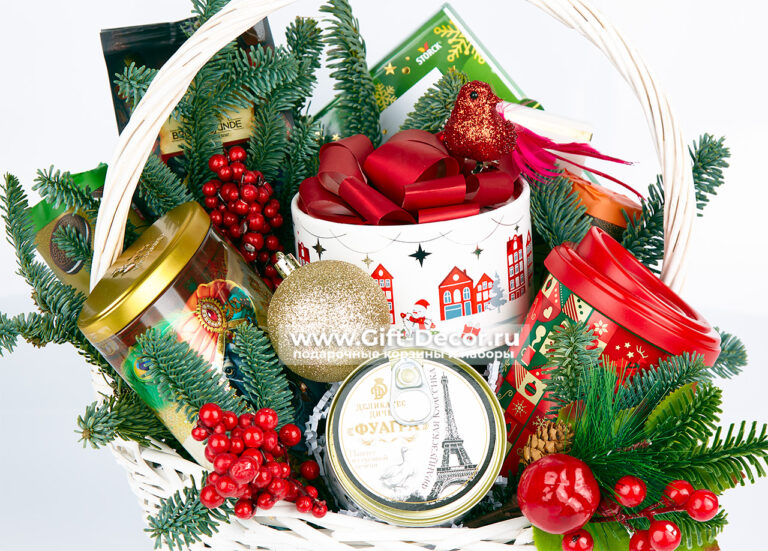 Подарочная корзина «Уютная зима» | Французский новогодний подарок с фуагрой | Доставка Подарочная корзина «Уютная зима» | Французский новогодний подарок с фуагрой | Доставка