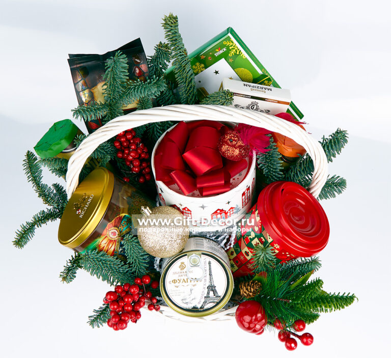 Подарочная корзина «Уютная зима» | Французский новогодний подарок с фуагрой | Доставка Подарочная корзина «Уютная зима» | Французский новогодний подарок с фуагрой | Доставка