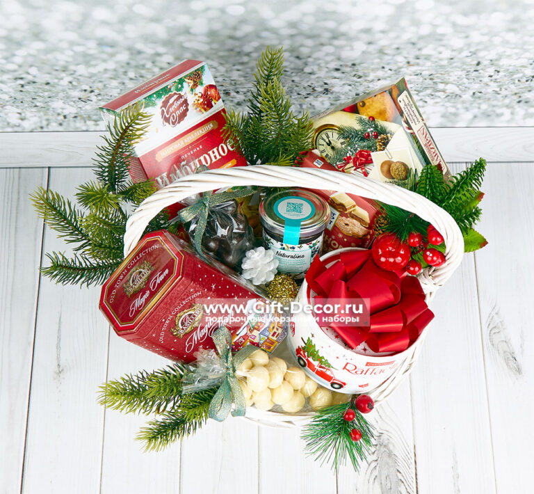 НОВОГОДНЯЯ КОРЗИНА «МАРИЯ» С ЧАЕМ И СЛАДОСТЯМИ | Подарочный набор на Новый год 2026 | Gift-Decor.ru НОВОГОДНЯЯ КОРЗИНА «МАРИЯ» С ЧАЕМ И СЛАДОСТЯМИ | Подарочный набор на Новый год 2026 | Gift-Decor.ru