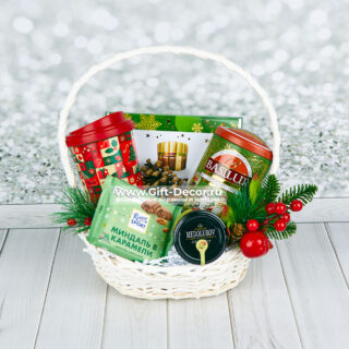 НОВОГОДНЯЯ КОРЗИНА «СОФЬЯ» С КОНФЕТАМИ MERCИ | Подарок на Новый год 2026 | Gift-Decor.ru НОВОГОДНЯЯ КОРЗИНА «СОФЬЯ» С КОНФЕТАМИ MERCИ | Подарок на Новый год 2026 | Gift-Decor.ru