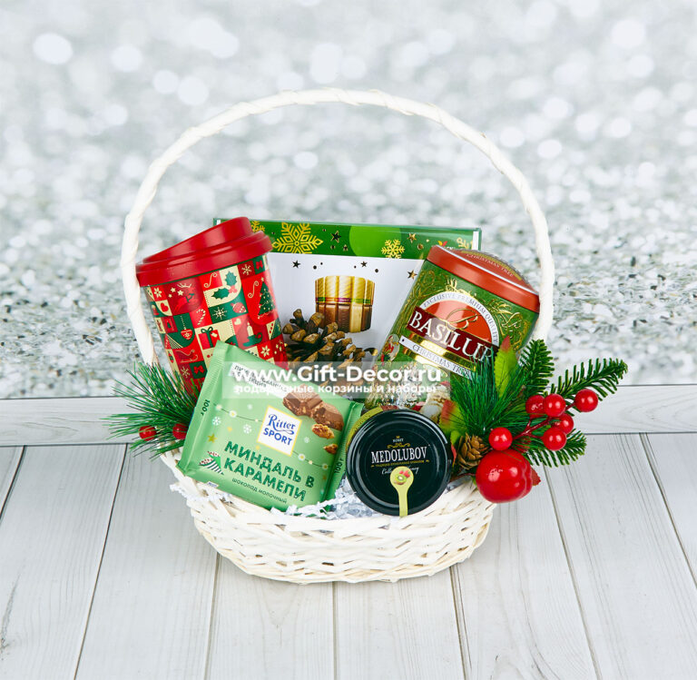 НОВОГОДНЯЯ КОРЗИНА «СОФЬЯ» С КОНФЕТАМИ MERCИ | Подарок на Новый год 2026 | Gift-Decor.ru НОВОГОДНЯЯ КОРЗИНА «СОФЬЯ» С КОНФЕТАМИ MERCИ | Подарок на Новый год 2026 | Gift-Decor.ru