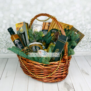 Гастрономическая корзина с дичью «Утка с манго» – Купить подарок на Новый год | Gift-Decor