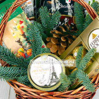 Купить Корзину «Хитрый лис» с хамоном и фуагрой | Гастрономический подарок на Новый год | Gift-Decor.ru Купить Корзину «Хитрый лис» с хамоном и фуагрой | Гастрономический подарок на Новый год | Gift-Decor.ru