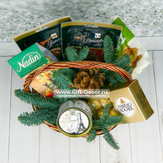 Купить Корзину «Хитрый лис» с хамоном и фуагрой | Гастрономический подарок на Новый год | Gift-Decor.ru Купить Корзину «Хитрый лис» с хамоном и фуагрой | Гастрономический подарок на Новый год | Gift-Decor.ru