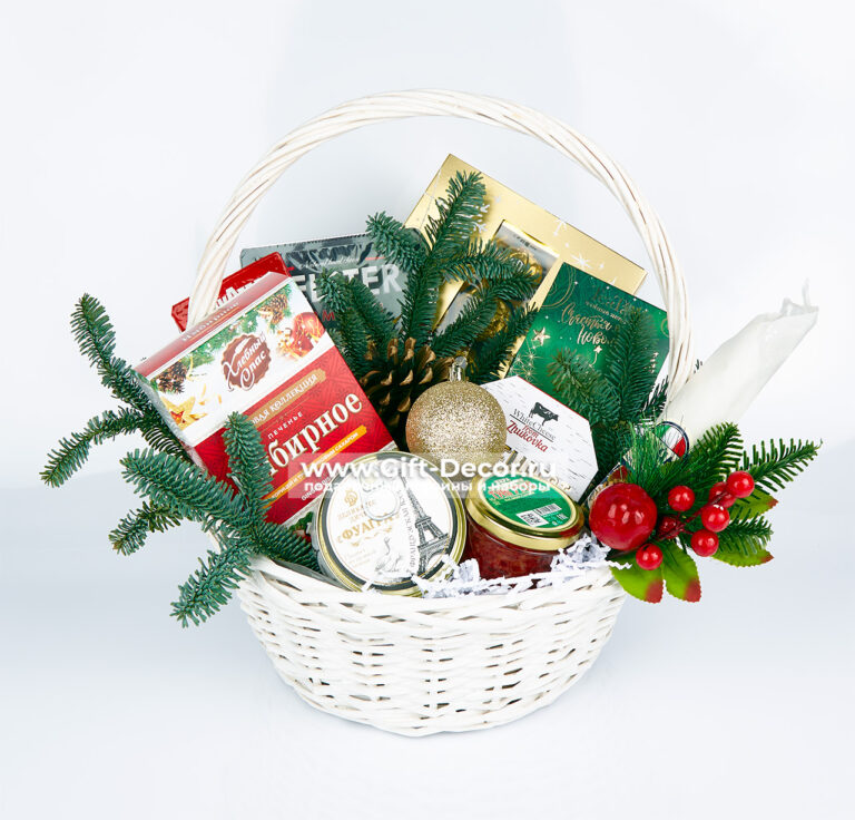 Подарочная корзина «Санта в пути» | Готовый новогодний подарок 2026 | Гастрономический набор Подарочная корзина «Санта в пути» | Готовый новогодний подарок 2026 | Гастрономический набор