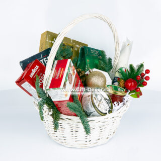 Подарочная корзина «Санта в пути» | Готовый новогодний подарок 2026 | Гастрономический набор Подарочная корзина «Санта в пути» | Готовый новогодний подарок 2026 | Гастрономический набор