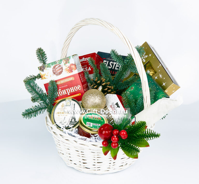Подарочная корзина «Санта в пути» | Готовый новогодний подарок 2026 | Гастрономический набор Подарочная корзина «Санта в пути» | Готовый новогодний подарок 2026 | Гастрономический набор