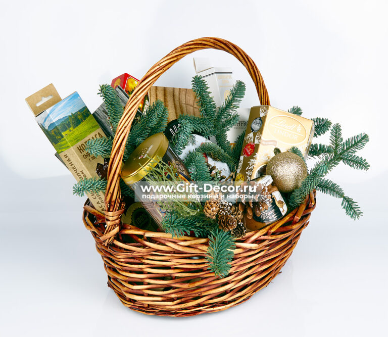 Новогодняя корзина «Клаус» | Подарок с фуагрой и деликатесами | Элитный набор 2026