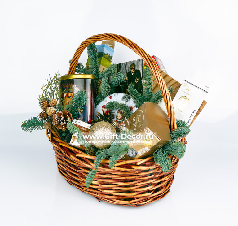 Новогодняя корзина «Клаус» | Подарок с фуагрой и деликатесами | Элитный набор 2026