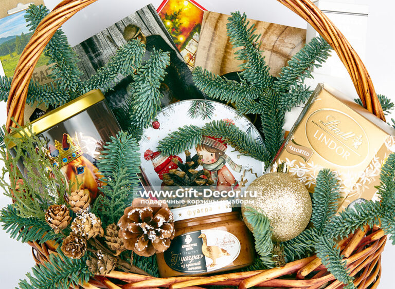 Новогодняя корзина «Клаус» | Подарок с фуагрой и деликатесами | Элитный набор 2026
