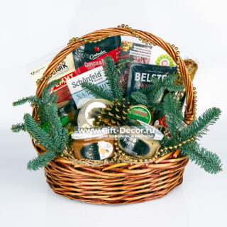 Гастрономическая корзина «Посиделки под куранты» | Подарок с олениной и фуагрой | Новый год 2026 Гастрономическая корзина «Посиделки под куранты» | Подарок с олениной и фуагрой | Новый год 2026