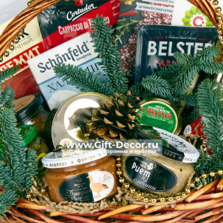 Гастрономическая корзина «Посиделки под куранты» | Подарок с олениной и фуагрой | Новый год 2026 Гастрономическая корзина «Посиделки под куранты» | Подарок с олениной и фуагрой | Новый год 2026