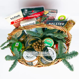 Гастрономическая корзина «Посиделки под куранты» | Подарок с олениной и фуагрой | Новый год 2026 Гастрономическая корзина «Посиделки под куранты» | Подарок с олениной и фуагрой | Новый год 2026