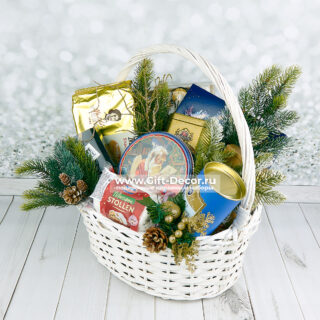 Подарочная корзина «Время чудес» на Новый год 2026 | Купить Подарочная корзина «Время чудес» на Новый год 2026 | Купить